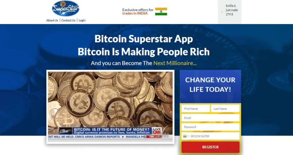 Aplikacja Bitcoin Superstar
